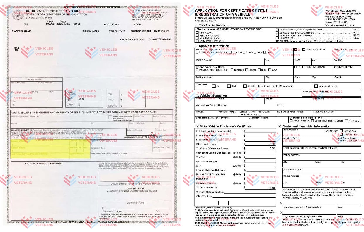 How to fill out a North Dakota car title when you donate your car