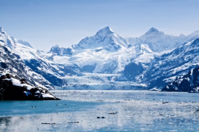 Snowy mountains in Alaska