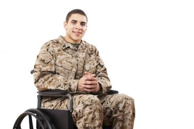 Marine in wheelchair