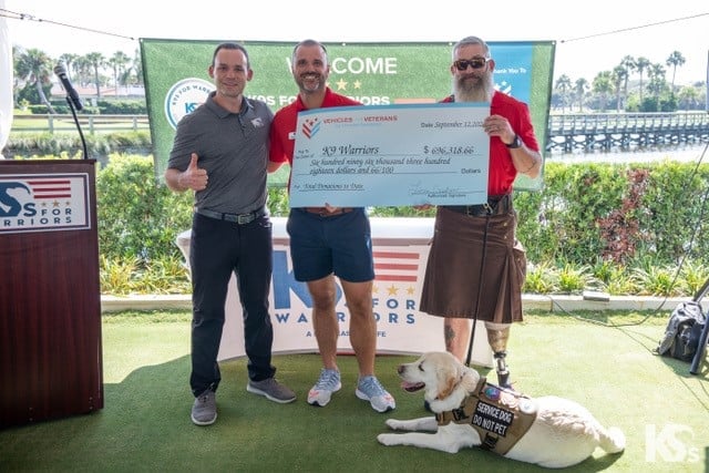 Vehicles For Veterans Presents $696,318.66 to k9s For Warriors