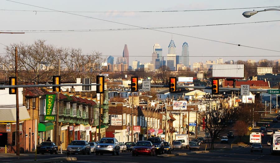 Upper Darby, PA city view