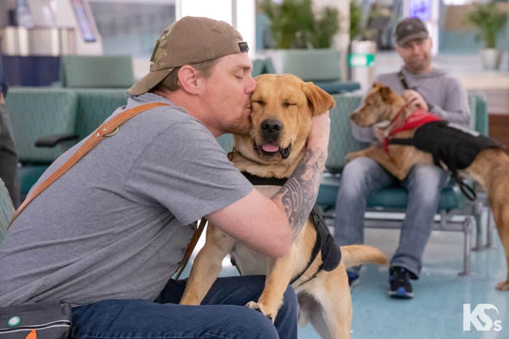 veteran with a service dog