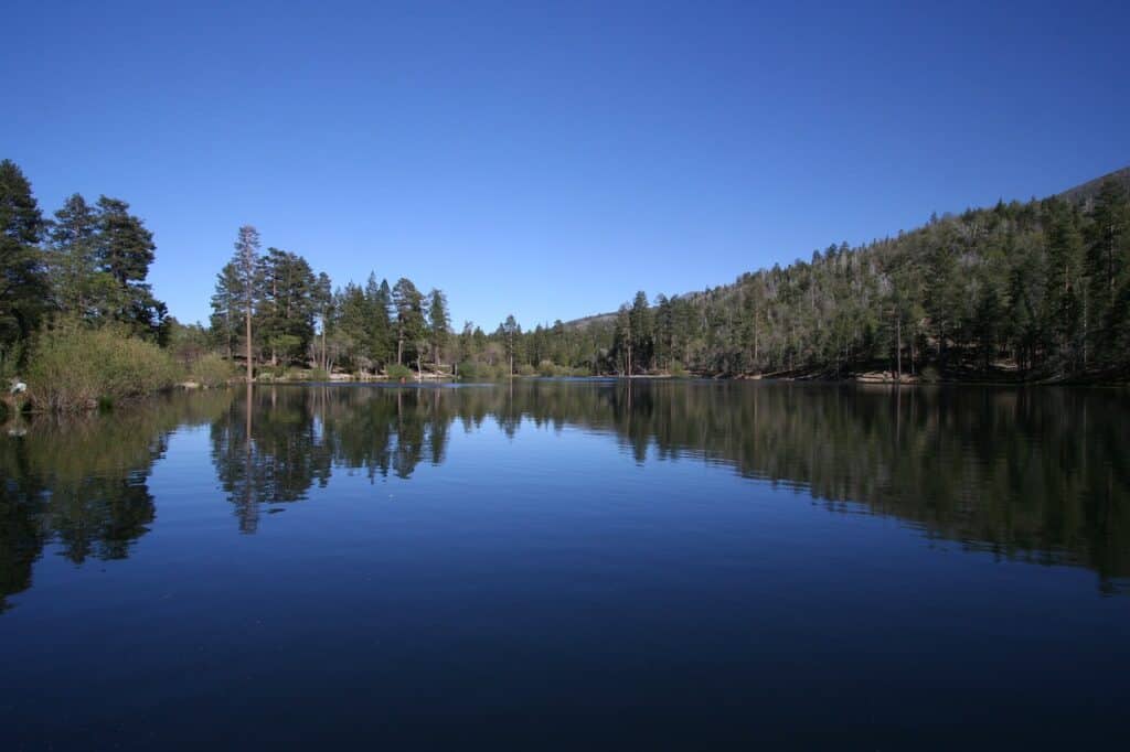 Reflective body of water in Santa Ana, California