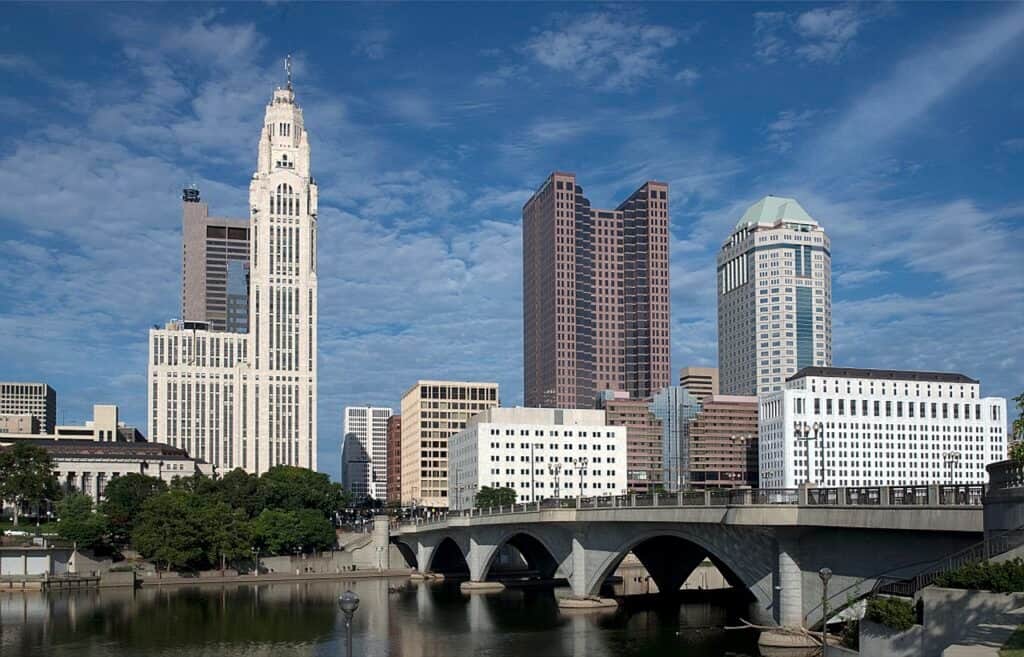 skyline view during day of Columbus, Ohio