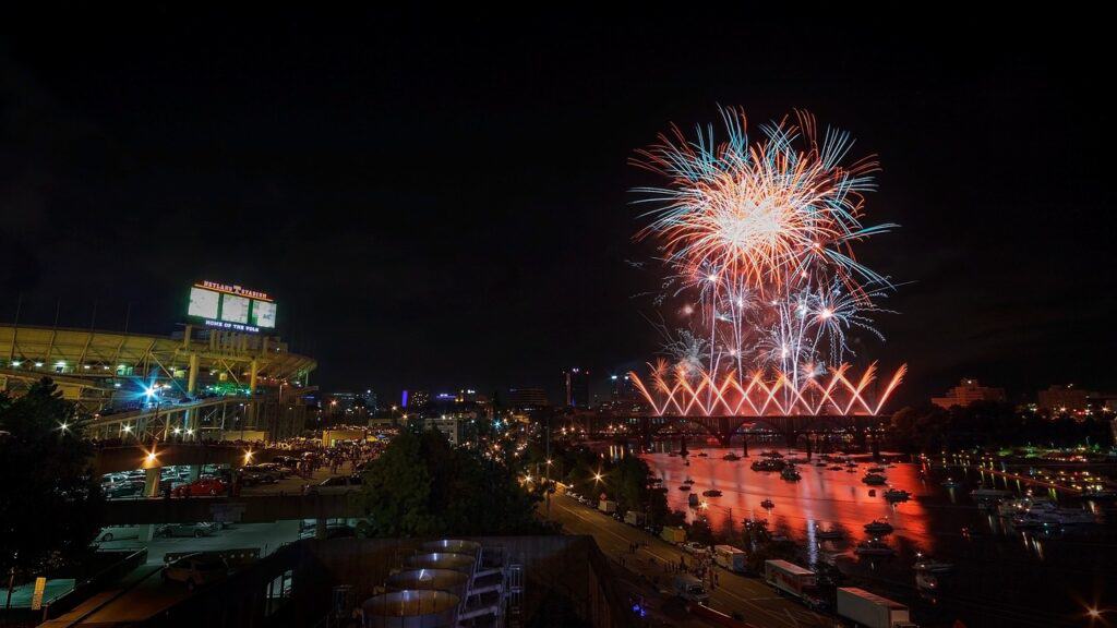 fireworks outside in Knoxville, TN