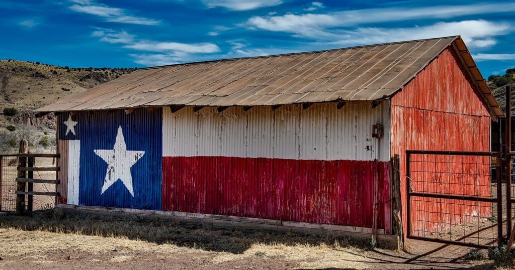 outdoor metal shed in Texas