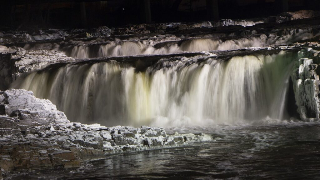 waterfall in Sioux Falls, South Dakota
