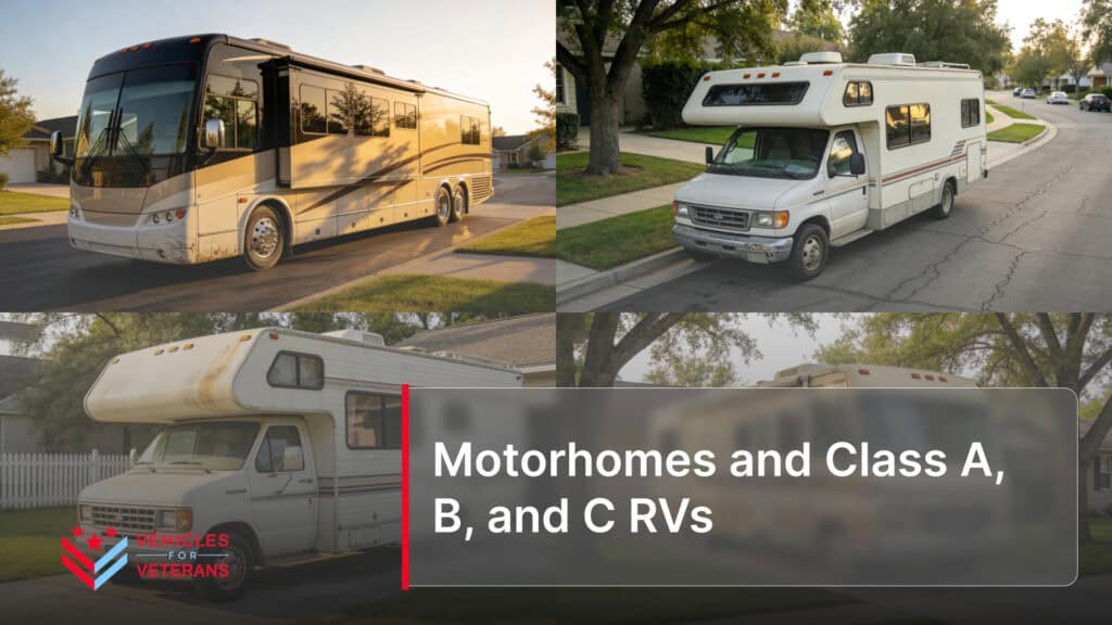 Motorhomes and Class A, B, and C RVs