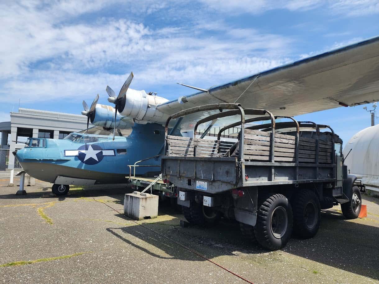 back view of Korean War era truck donated to Vehicles For Veterans from Pacific Northwest Naval Air Museum